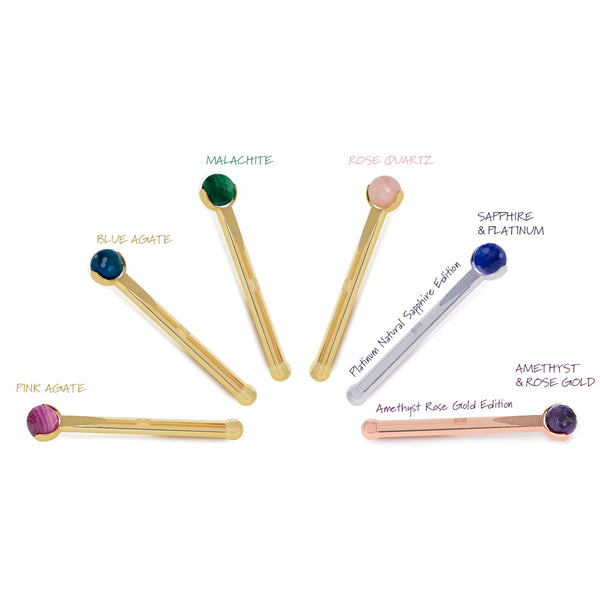 PRECIOUS CONTOURING FACIAL MASSAGER BLUE AGATE & GOLD